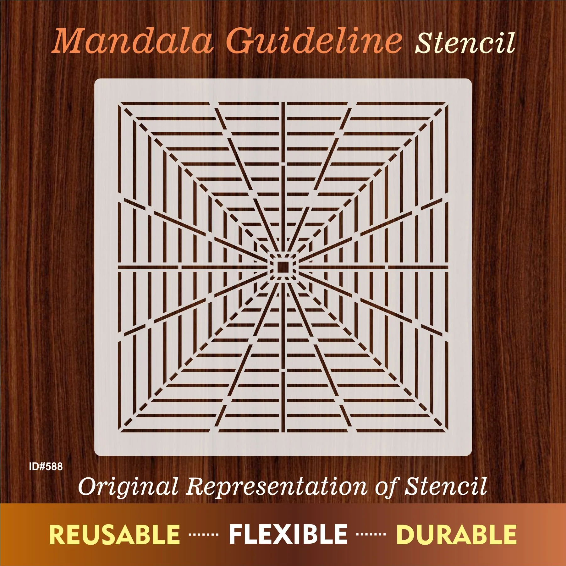 Mandala Guideline Stencil Used for Tools for DIY Craft Furniture Wood Canvas Rocks Fabric Wall Art.ID#588 - Image 4