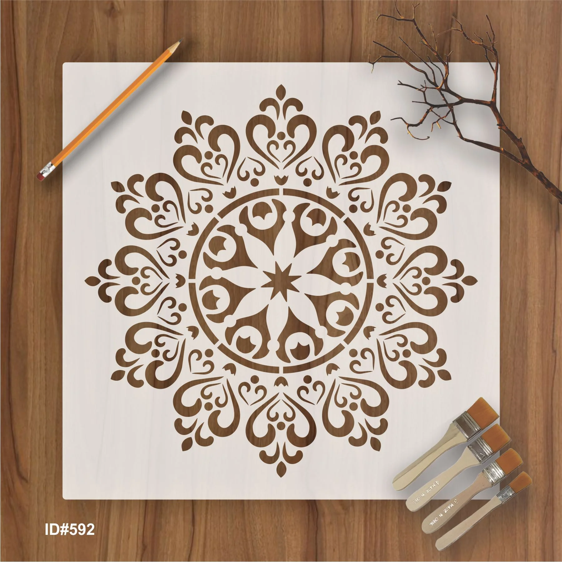 Mandala Pattern Stencil for design painting furniture design thick patterns plaster decorative
