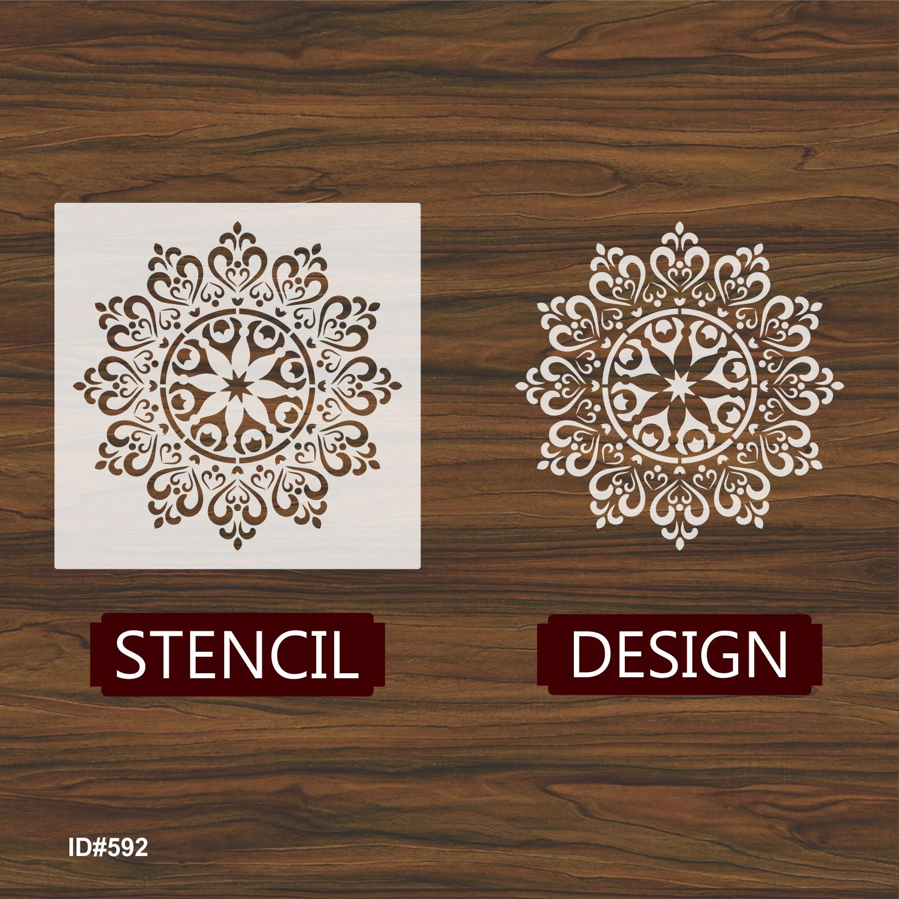 Mandala Pattern Stencil for design painting furniture design thick patterns plaster decorative - Image 3
