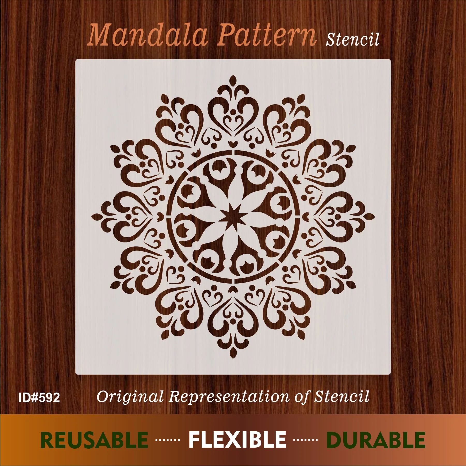 Mandala Pattern Stencil for design painting furniture design thick patterns plaster decorative - Image 6