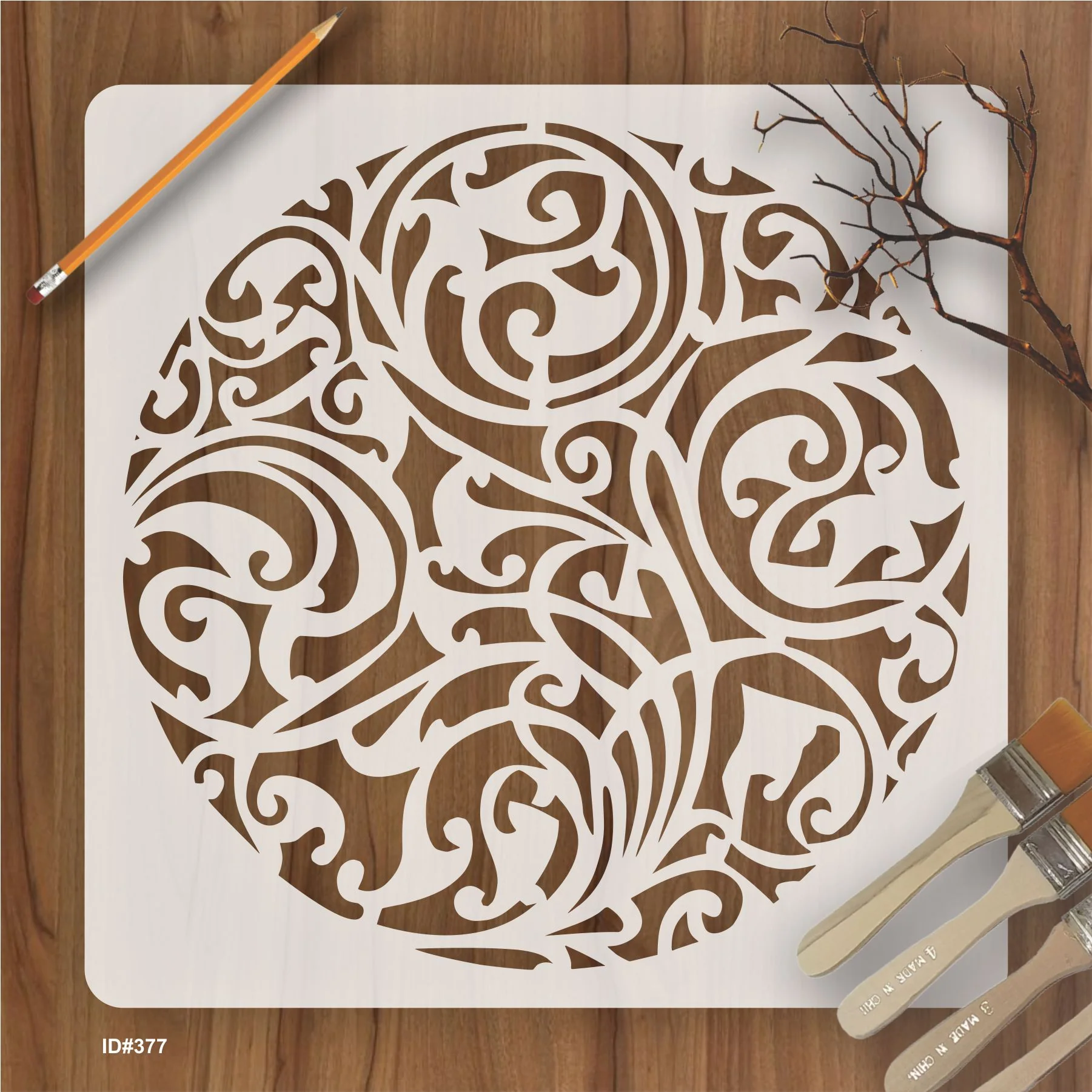 Mandala Pattern Stencil Reusable Stencil For Canvas And Wall Painting.ID# 377