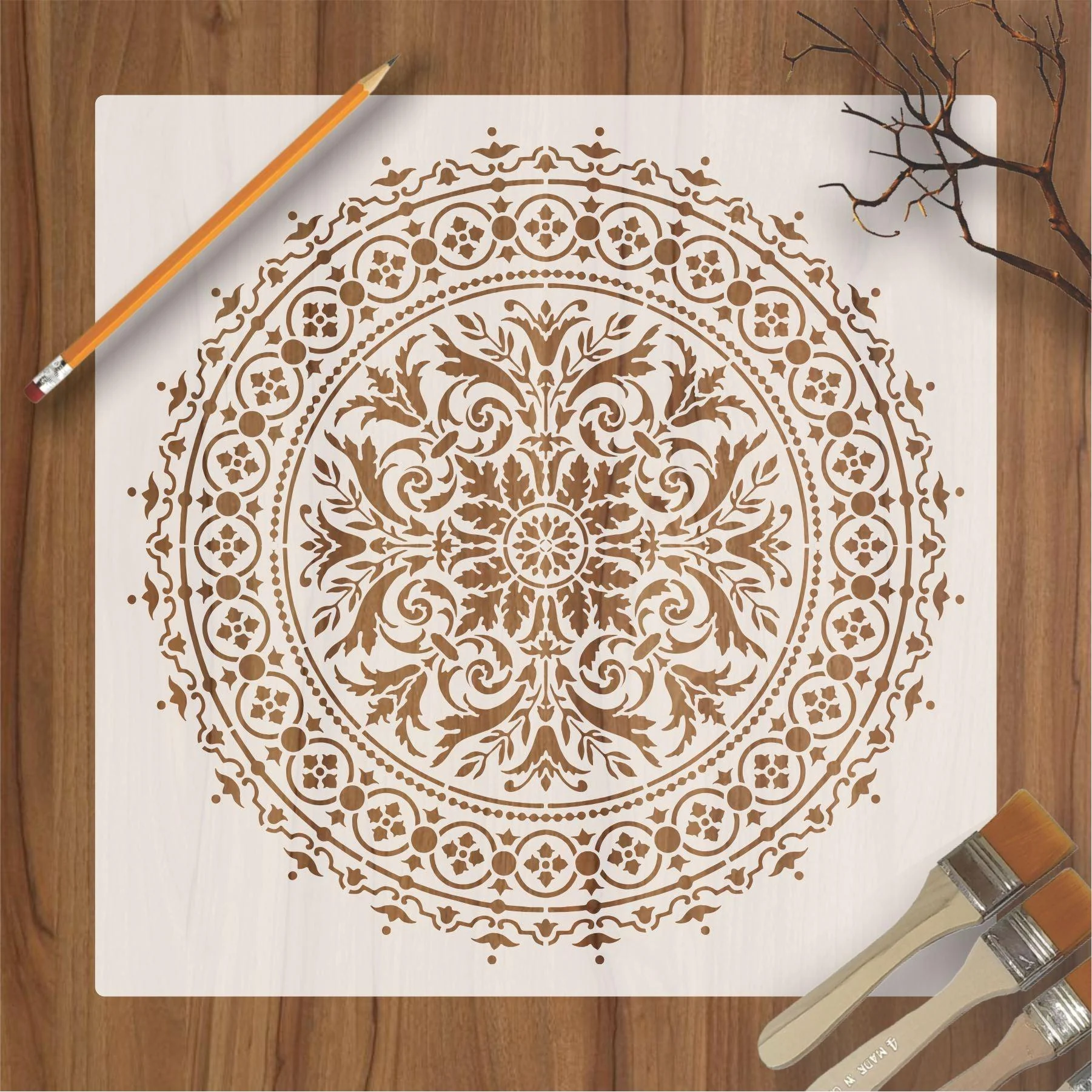 Mandala Reusable Stencil For Canvas And Wall Painting.ID#177