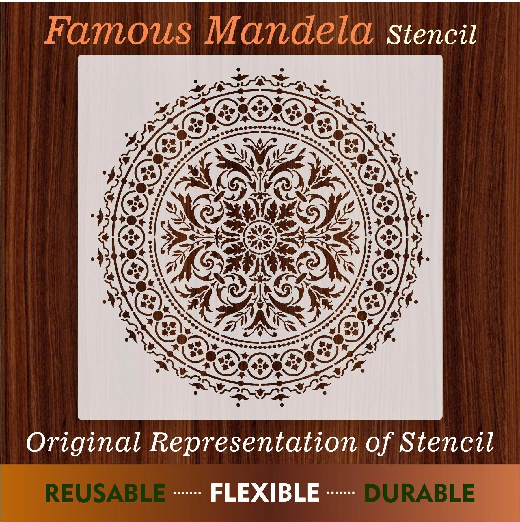 Mandala Reusable Stencil For Canvas And Wall Painting.ID#177 - Image 6