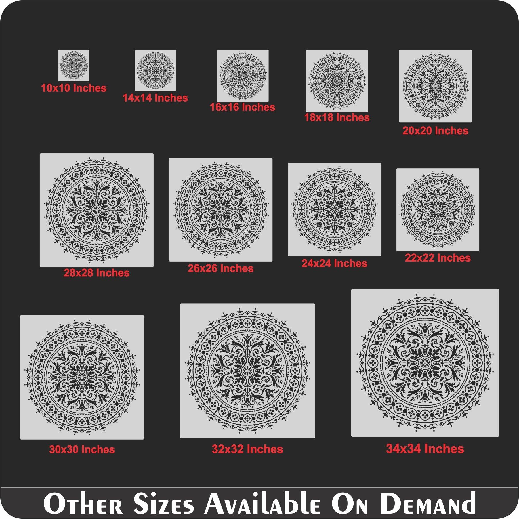 Mandala Reusable Stencil For Canvas And Wall Painting.ID#177 - Image 7