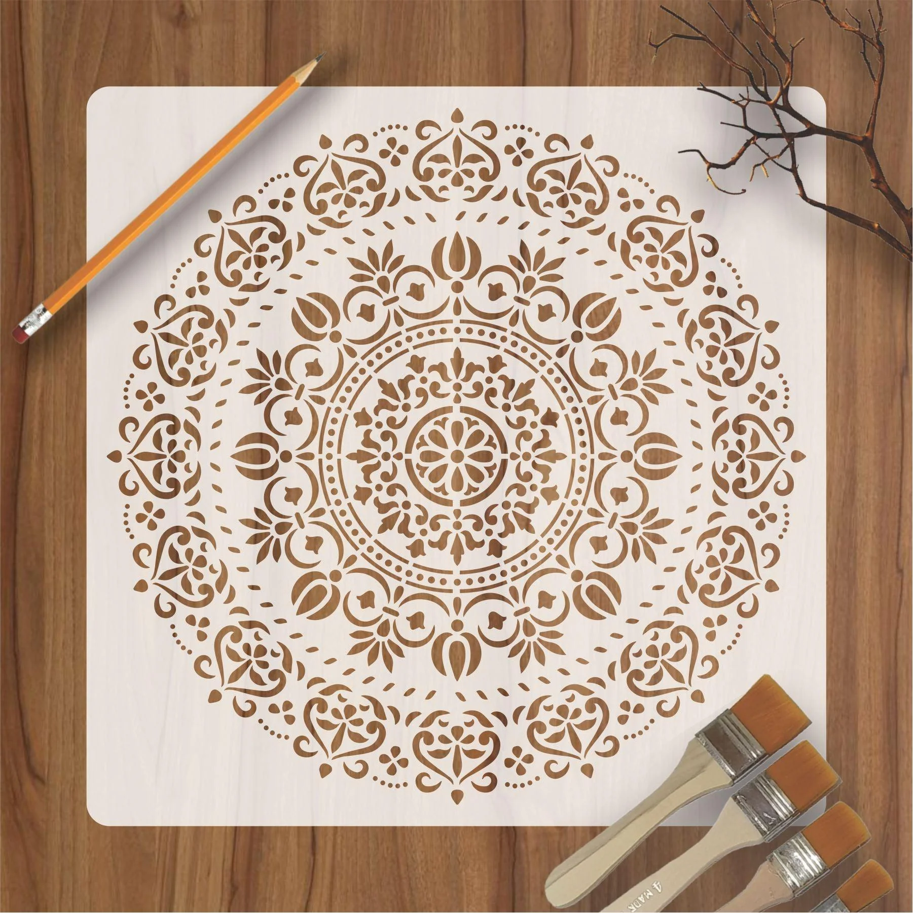 Mandala Reusable Stencil For Canvas And Wall Painting.ID#173