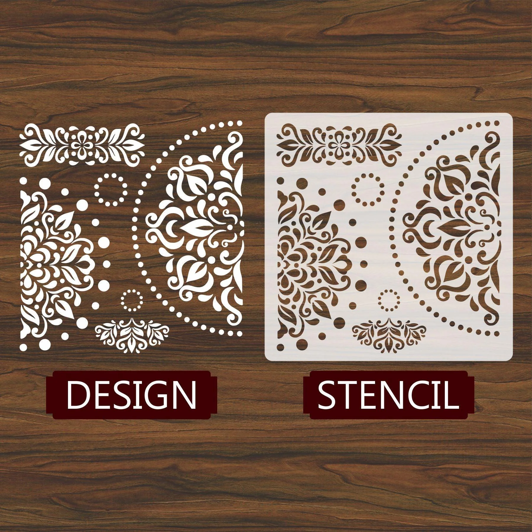 Mandala Reusable Stencil For Canvas And Wall Painting.ID# 454 - Image 5