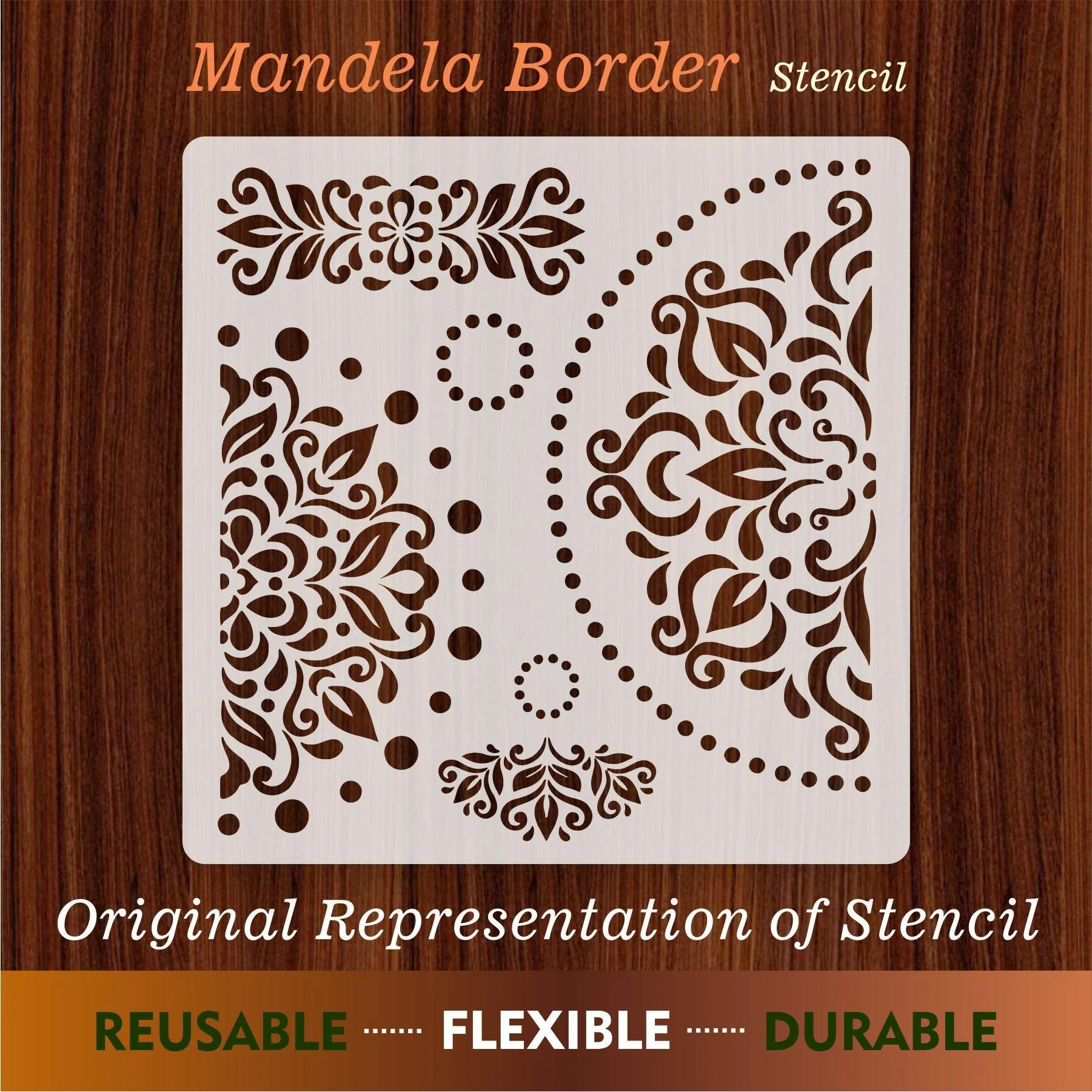 Mandala Reusable Stencil For Canvas And Wall Painting.ID# 454 - Image 7