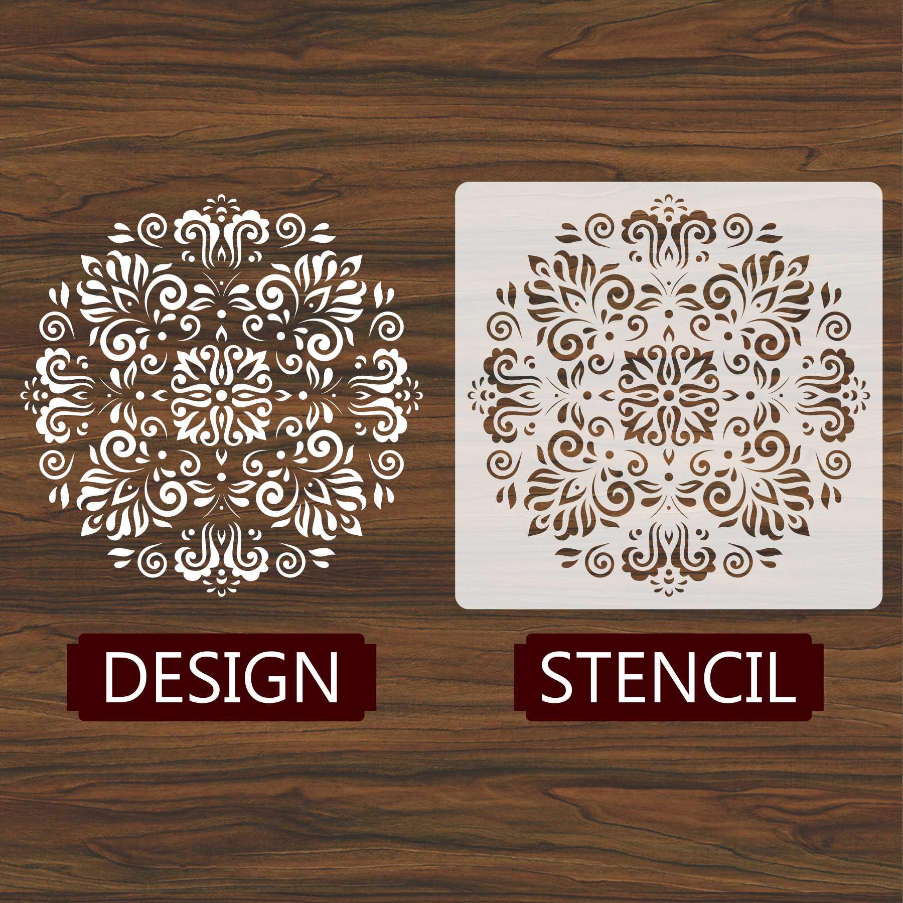 Mandala Reusable Stencil for Canvas and wall painting.ID#96 - Image 2