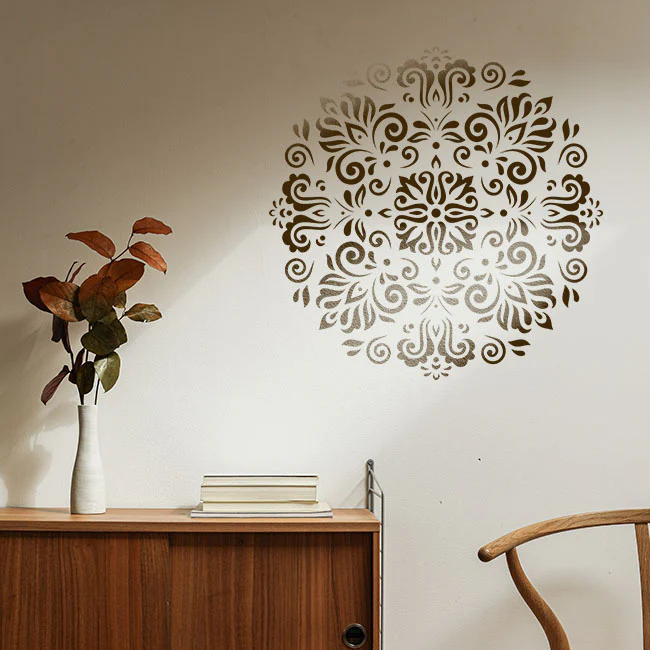 Mandala Reusable Stencil for Canvas and wall painting.ID#96 - Image 3
