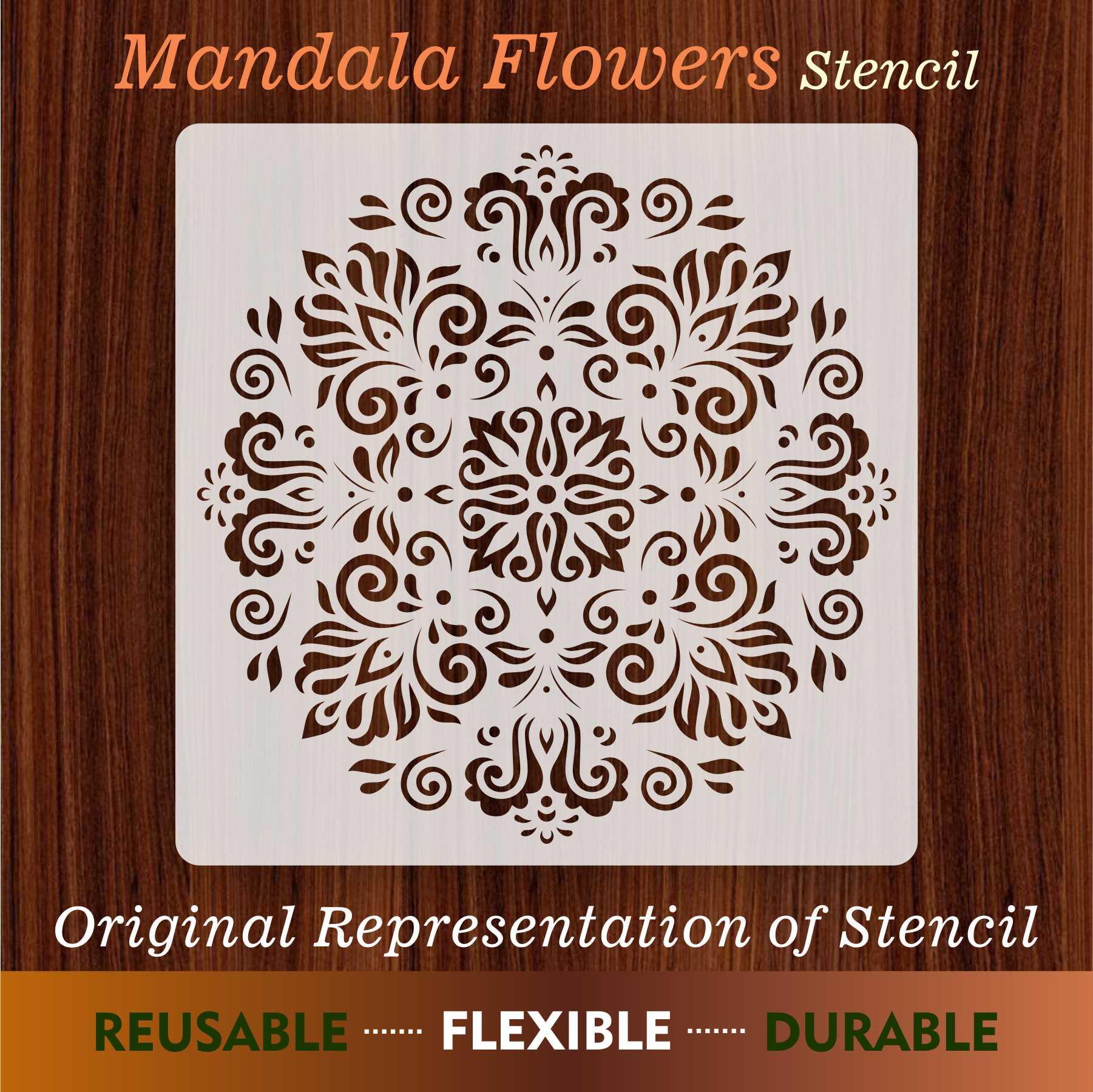 Mandala Reusable Stencil for Canvas and wall painting.ID#96 - Image 5