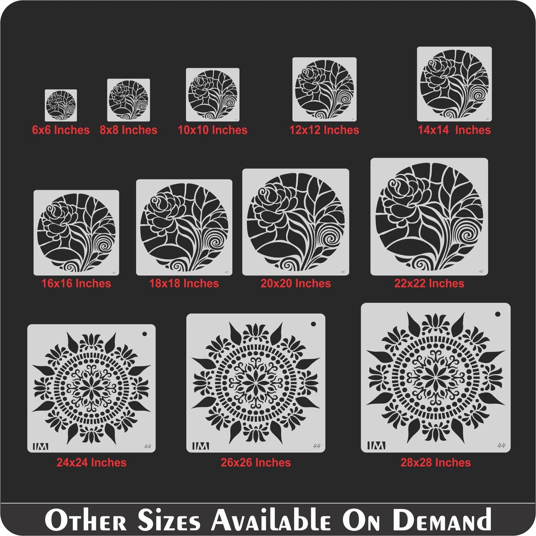 Mandala Reusable Stencil for Canvas and wall painting.ID#45 - Image 7