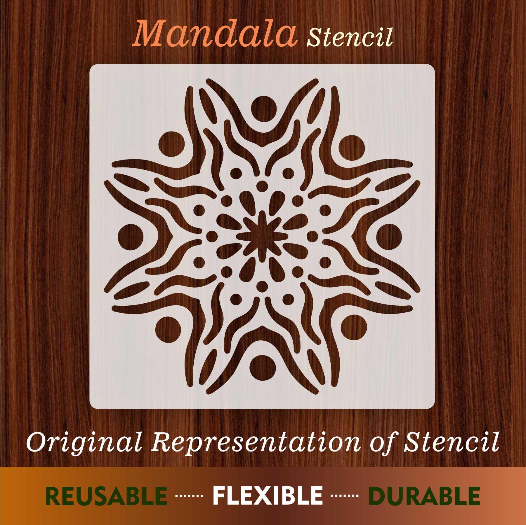 Mandala Reusable Stencil for Canvas and wall painting.ID#59 - Image 6
