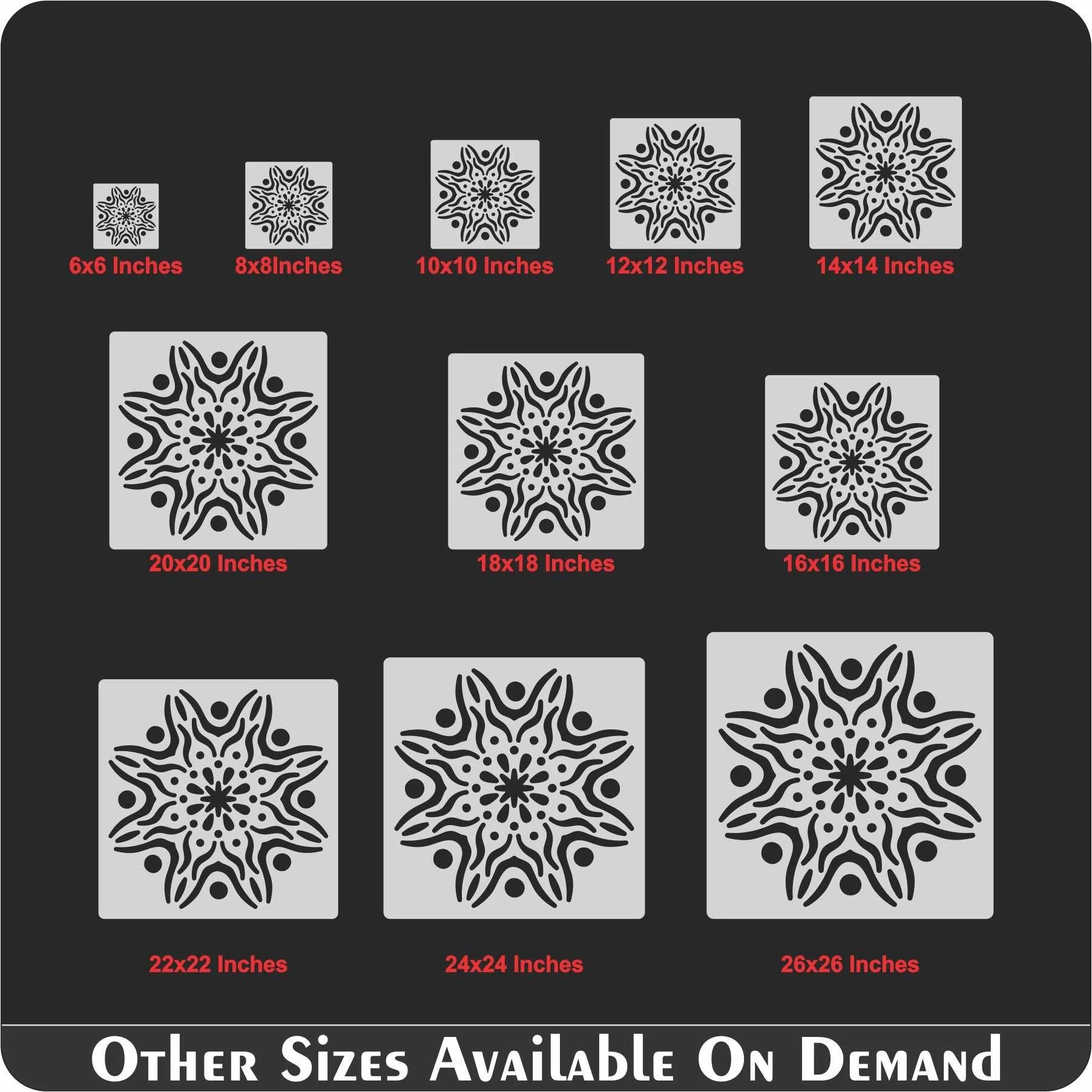 Mandala Reusable Stencil for Canvas and wall painting.ID#59 - Image 7