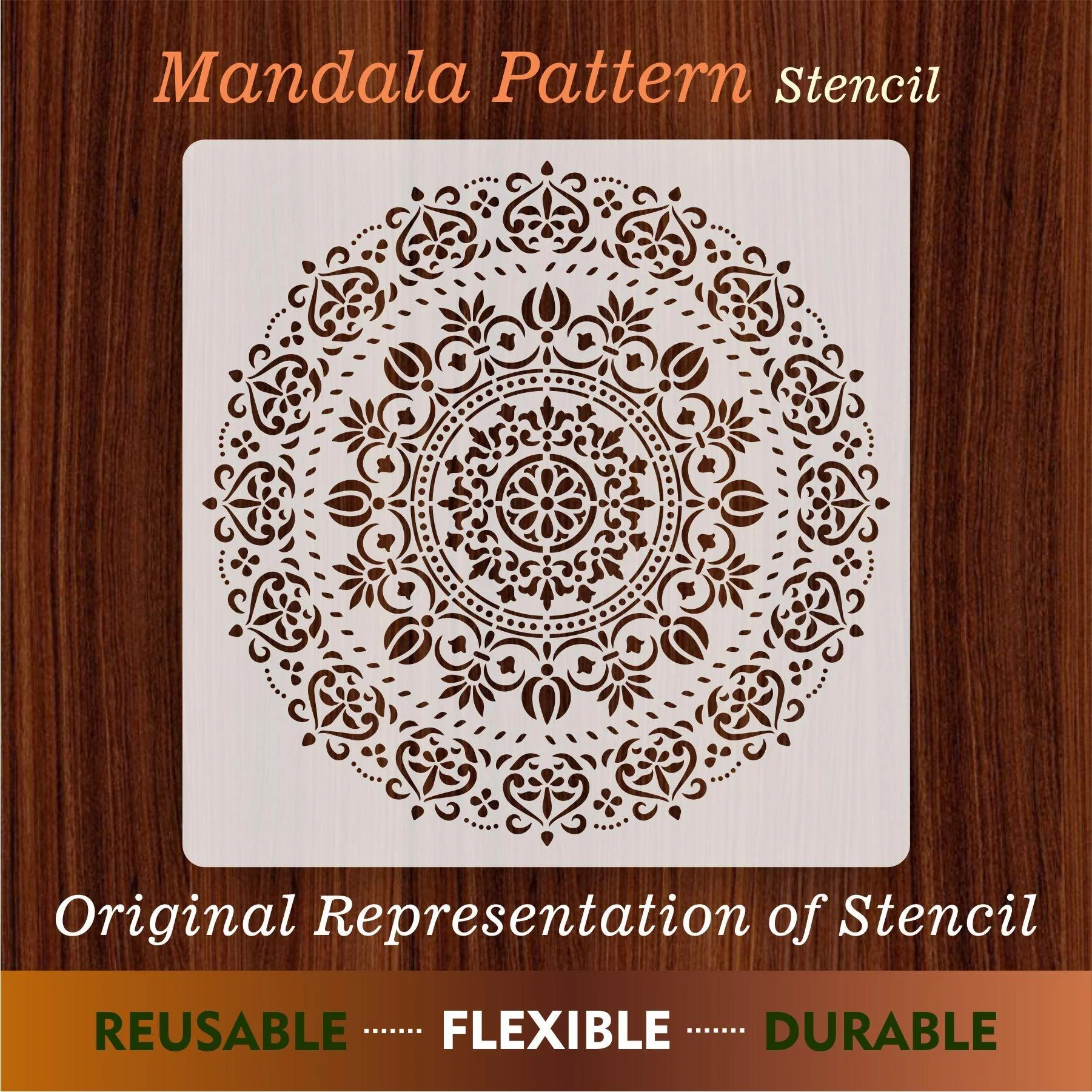 Mandala Reusable Stencil For Canvas And Wall Painting.ID#173 - Image 6