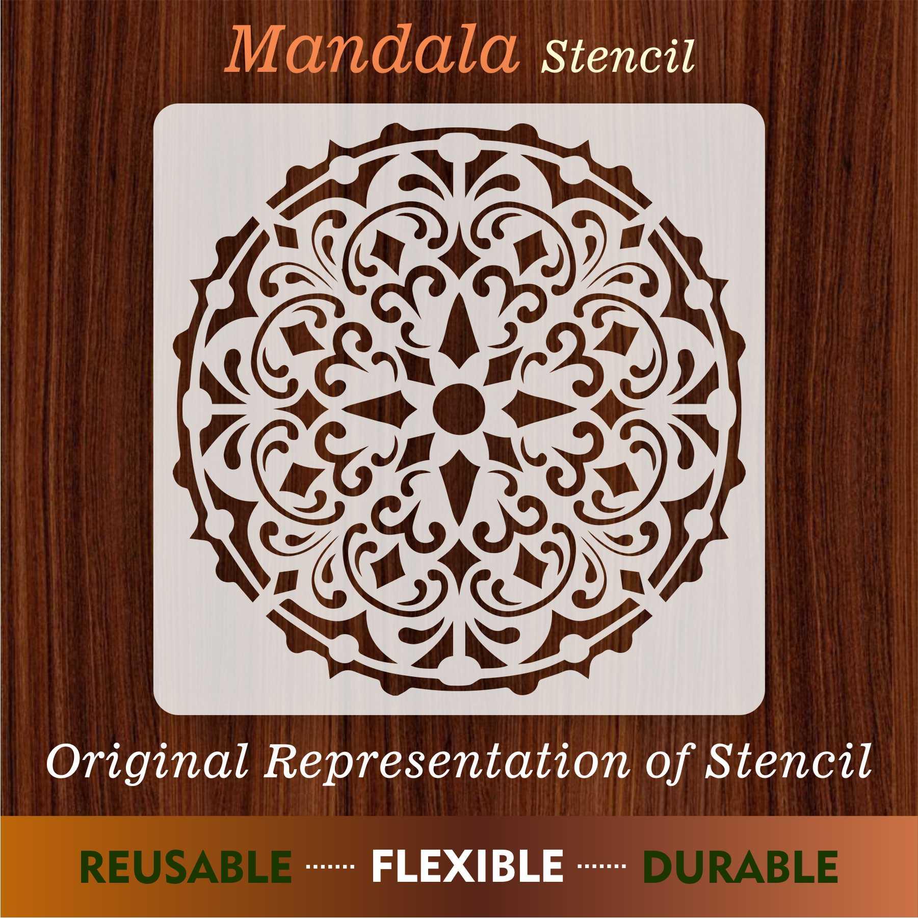 Mandala Reusable Stencil for Canvas and wall painting.ID#157 - Image 7