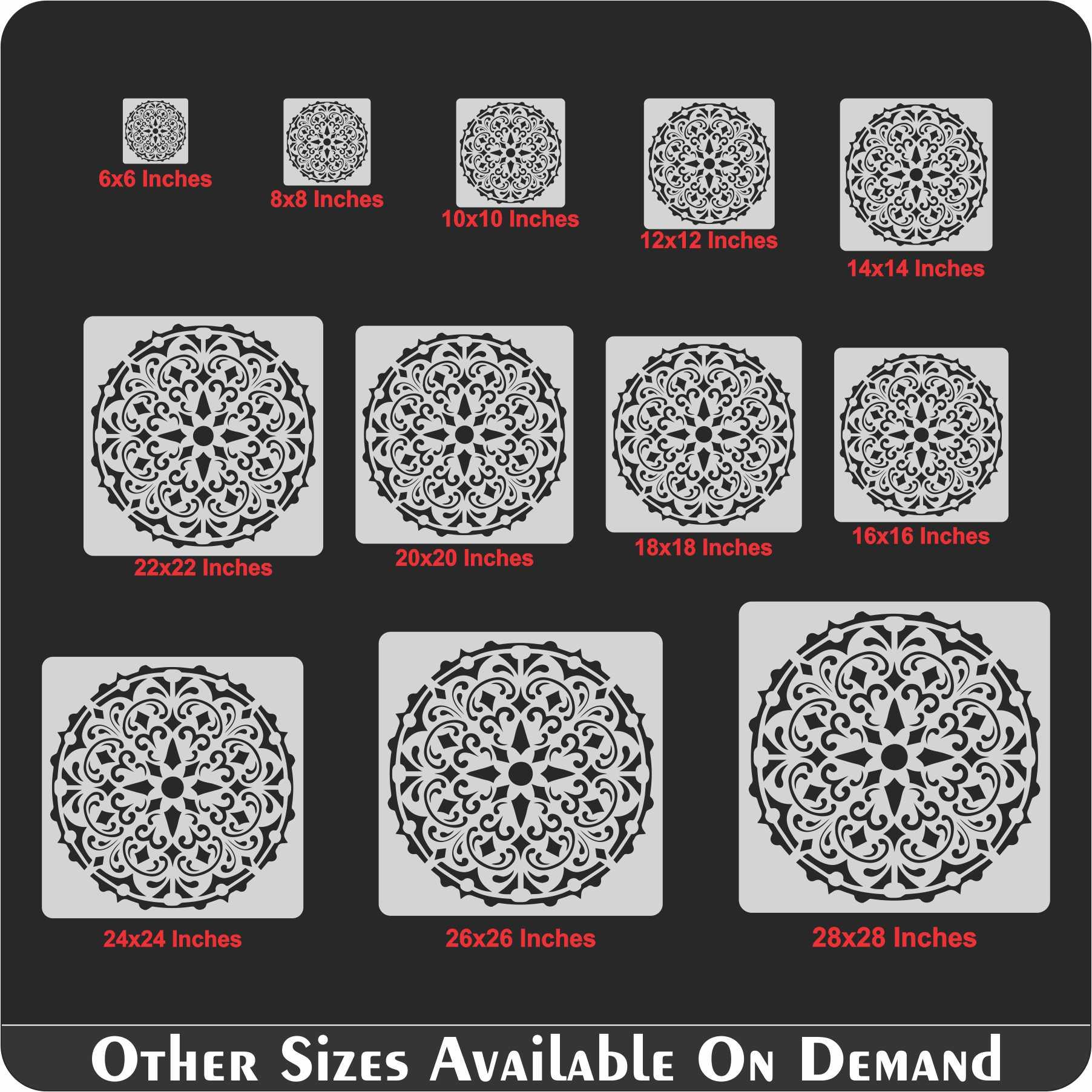 Mandala Reusable Stencil for Canvas and wall painting.ID#157 - Image 8