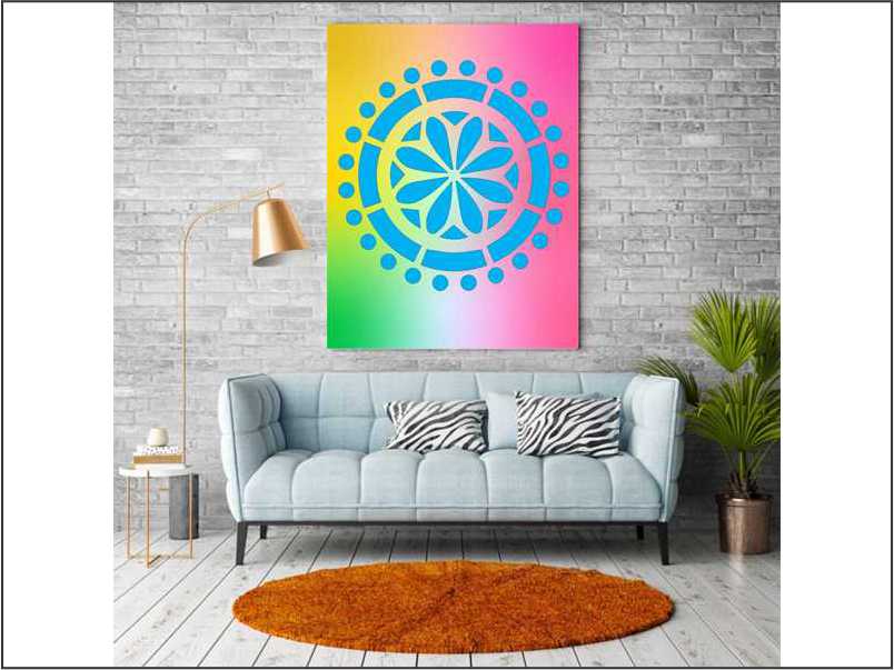 Mandala Reusable Stencil For Canvas And Wall Painting.ID#197 - Image 6