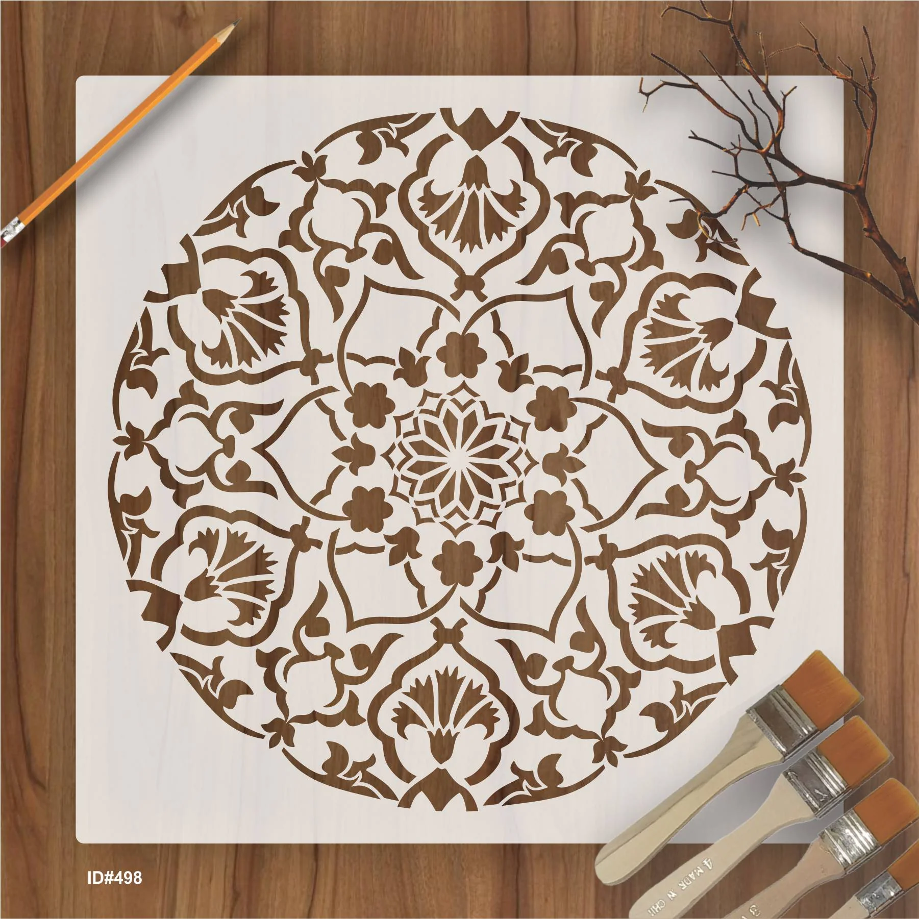 Mandala Stencil For Canvas And Wall Painting, Scrapbook Coloring Embossing, Wood, Furniture Home. ID #498