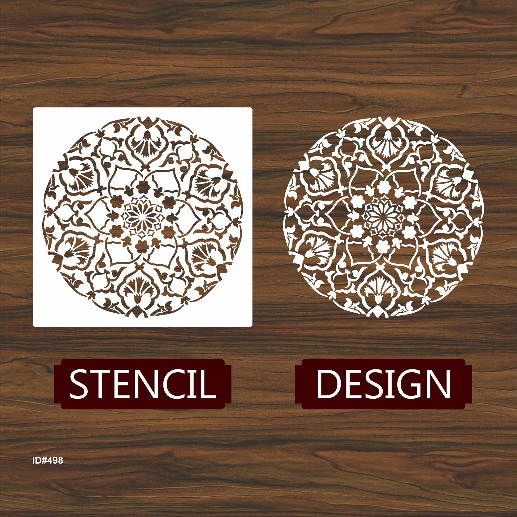 Mandala Stencil For Canvas And Wall Painting, Scrapbook Coloring Embossing, Wood, Furniture Home. ID #498 - Image 3