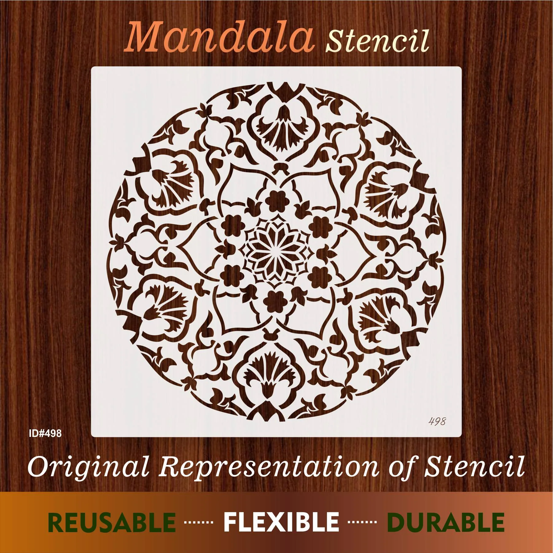 Mandala Stencil For Canvas And Wall Painting, Scrapbook Coloring Embossing, Wood, Furniture Home. ID #498 - Image 5