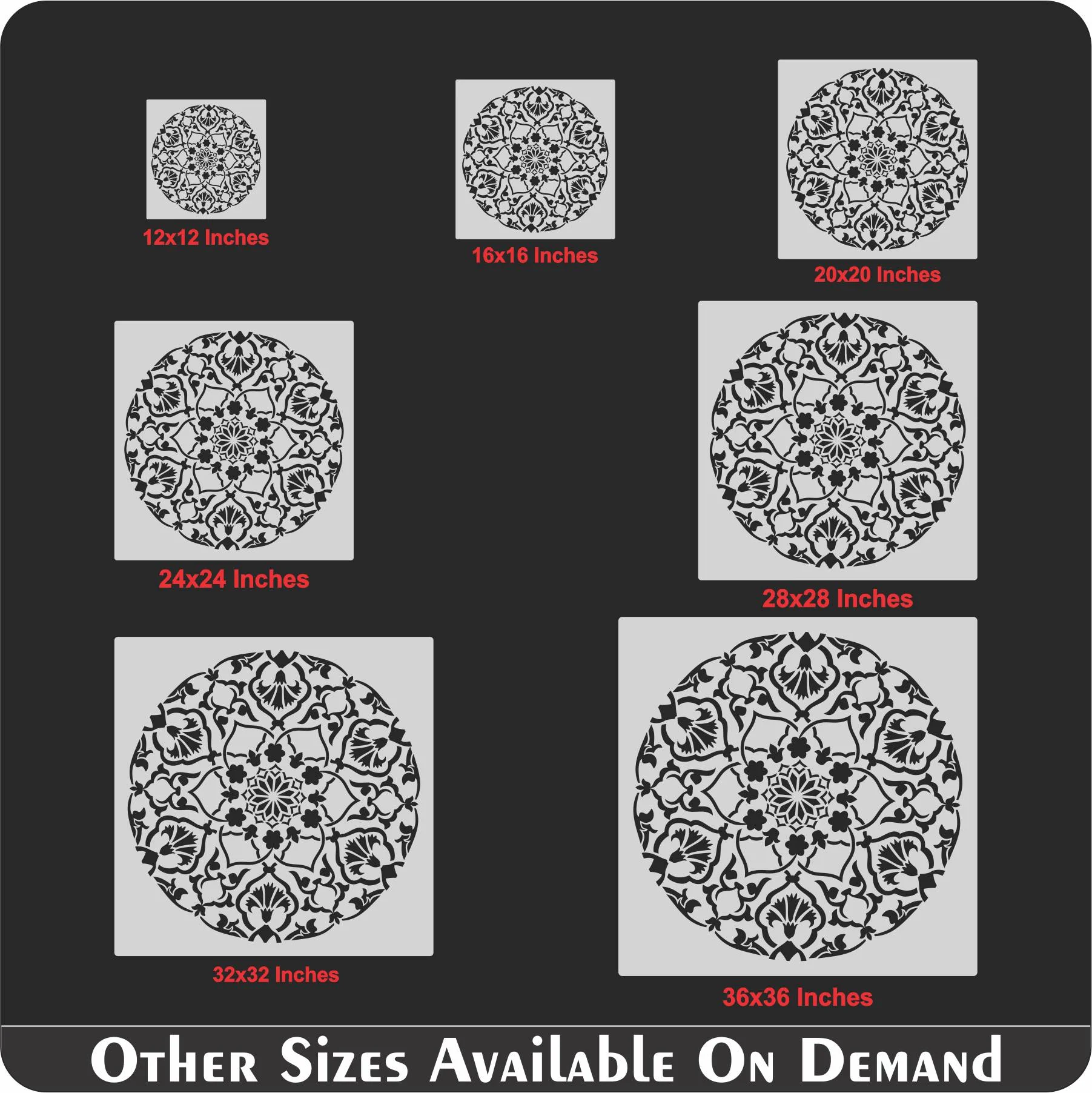 Mandala Stencil For Canvas And Wall Painting, Scrapbook Coloring Embossing, Wood, Furniture Home. ID #498 - Image 6