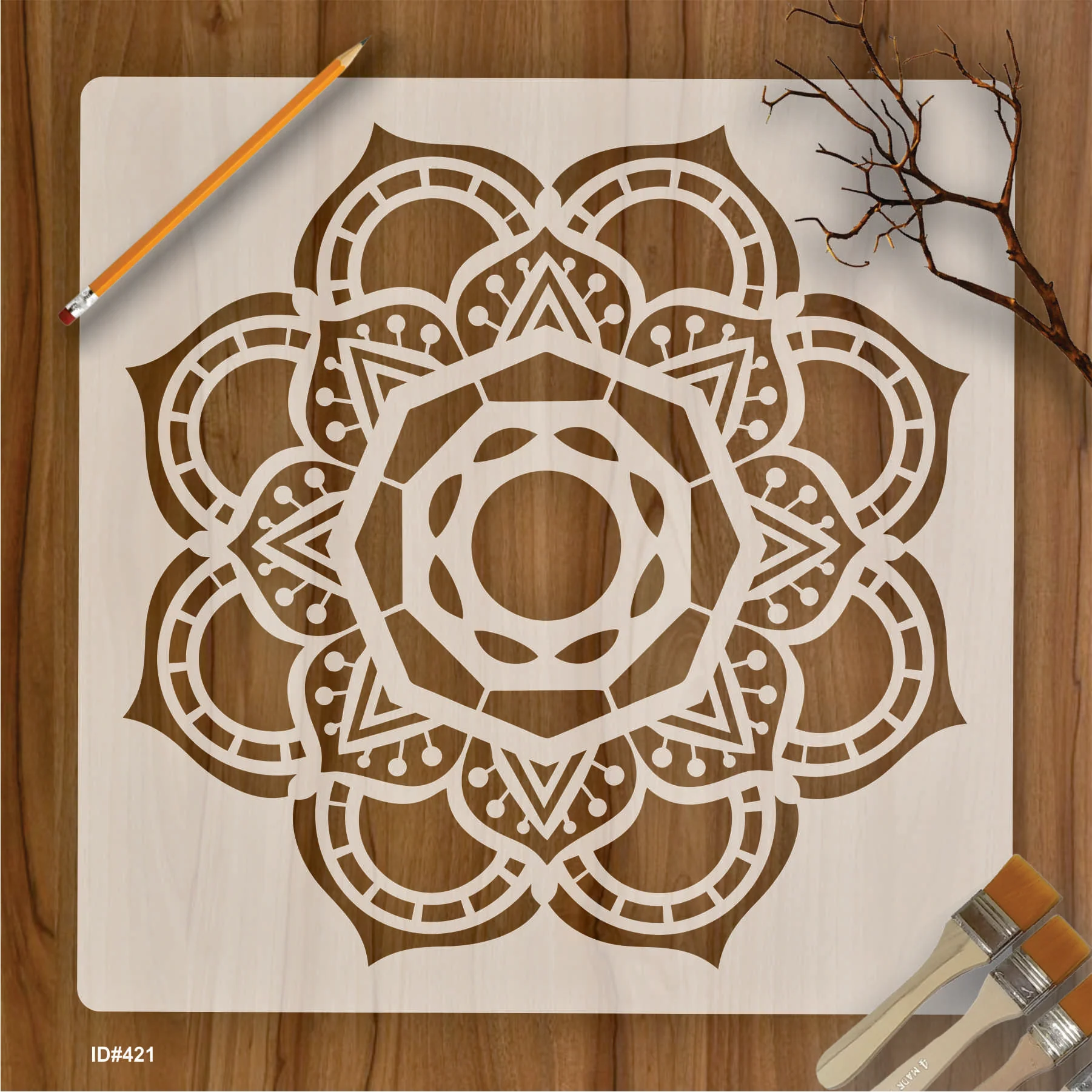 Mandela Design for Wall Decor , Canvas Background & living Rooms Reusable Stencil For Canvas And Wall Painting.ID# 421