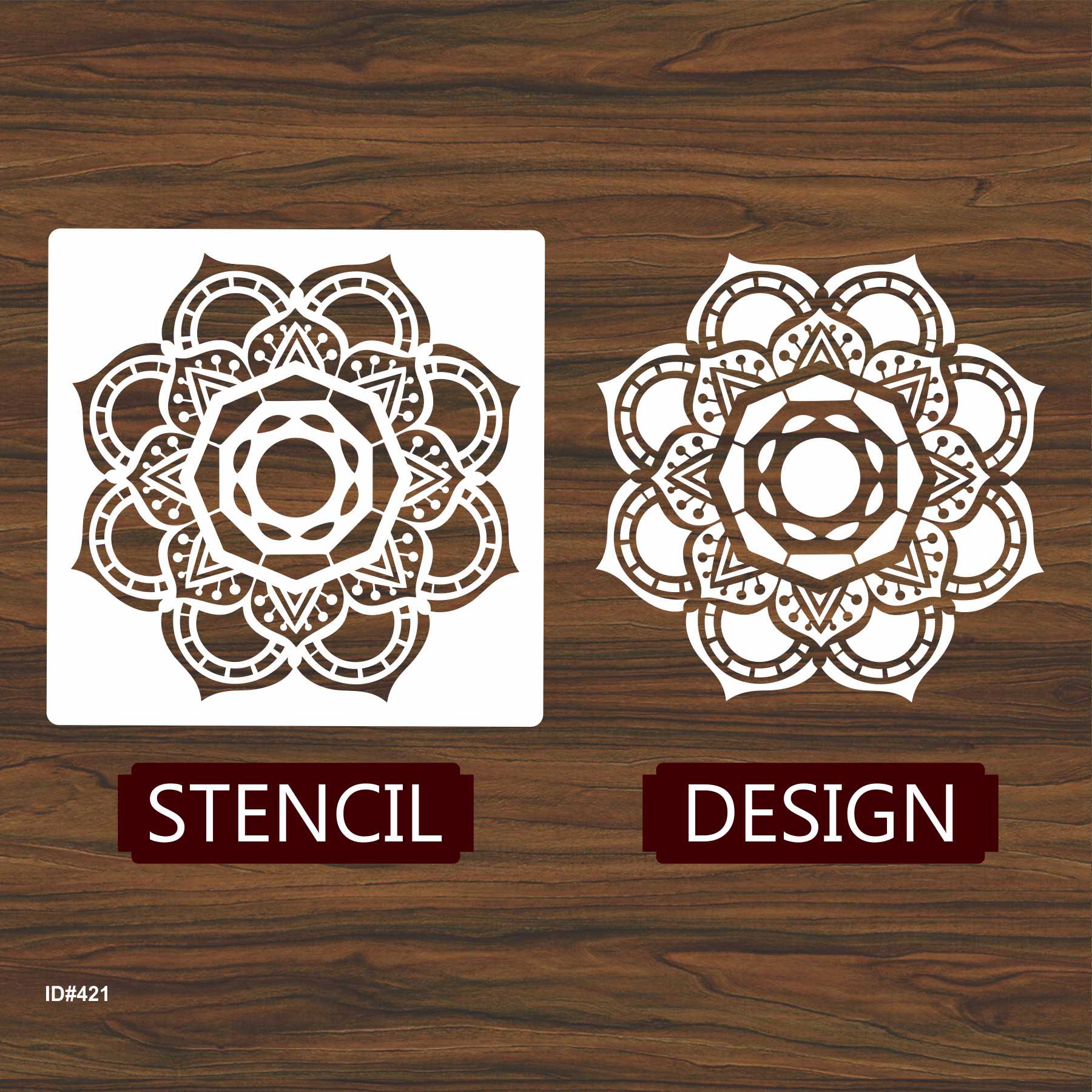 Mandela Design for Wall Decor , Canvas Background & living Rooms Reusable Stencil For Canvas And Wall Painting.ID# 421 - Image 3