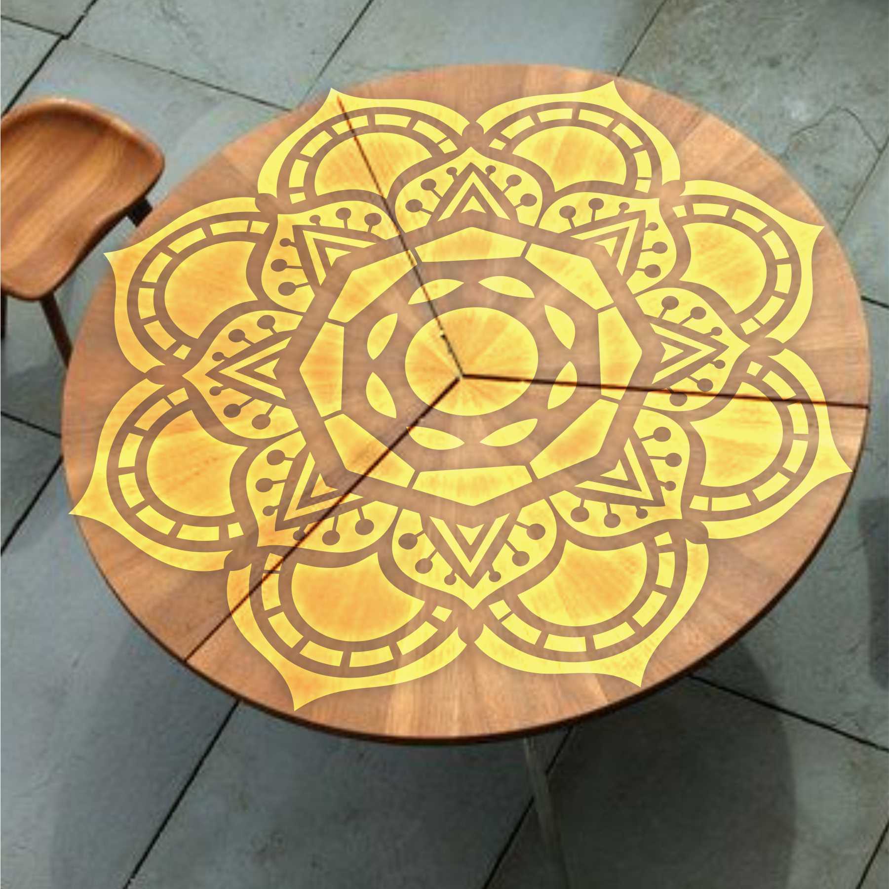 Mandela Design for Wall Decor , Canvas Background & living Rooms Reusable Stencil For Canvas And Wall Painting.ID# 421 - Image 4