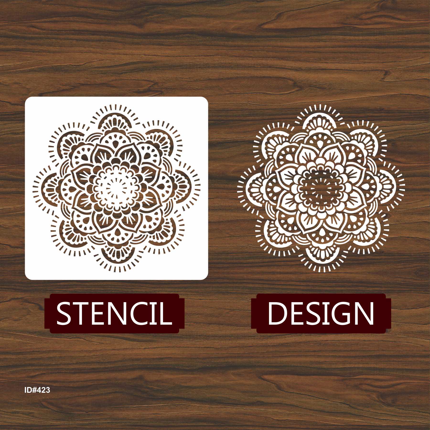 Mandela Design stencil for Wall Decor Reusable Stencil For Canvas And Wall Painting.ID# 423 - Image 4