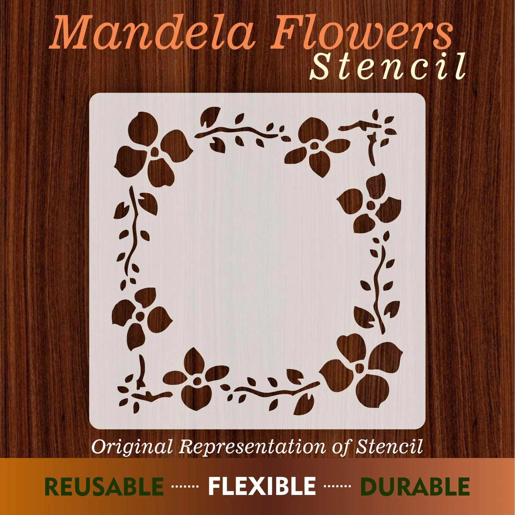 Mandela Flowers Circle Stencil , Wall Stencils For wall Painting Art DIY Home Decor, Album Crafts and Canvas.ID#10 - Image 4