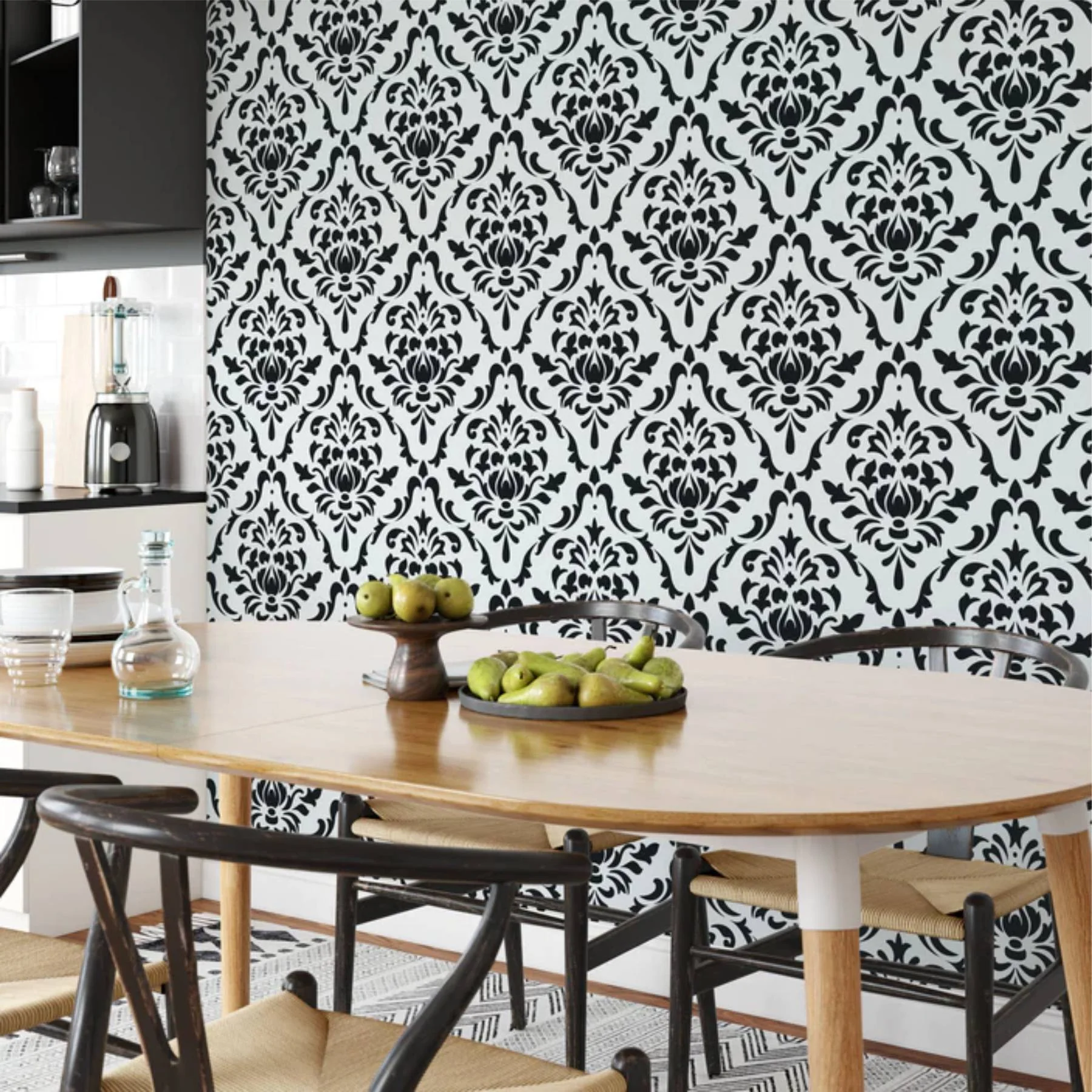 Marcella Damask Layering Stencil Wall Painting Scrapbook Coloring Embossing Album Decorative Template. ID #390 - Image 3