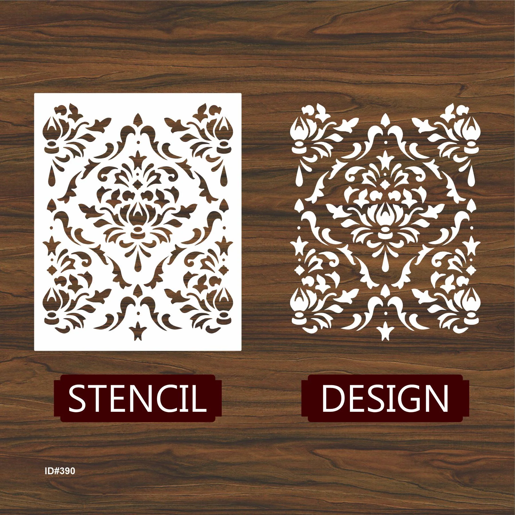 Marcella Damask Layering Stencil Wall Painting Scrapbook Coloring Embossing Album Decorative Template. ID #390 - Image 4