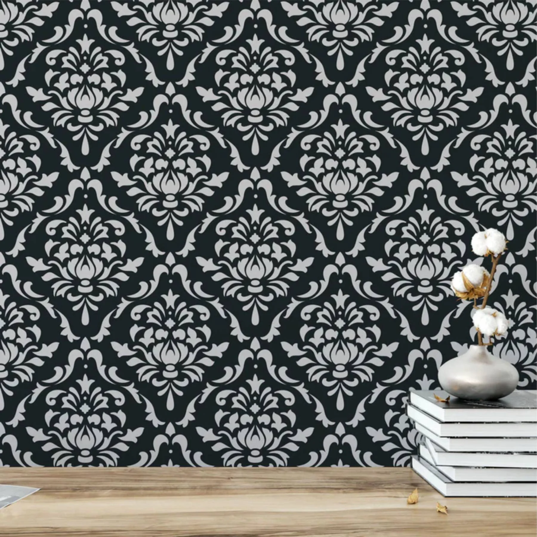 Marcella Damask Layering Stencil Wall Painting Scrapbook Coloring Embossing Album Decorative Template. ID #390 - Image 5
