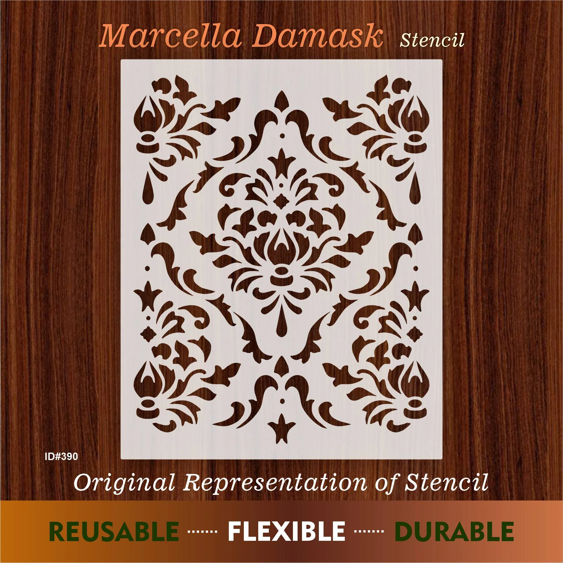 Marcella Damask Layering Stencil Wall Painting Scrapbook Coloring Embossing Album Decorative Template. ID #390 - Image 8
