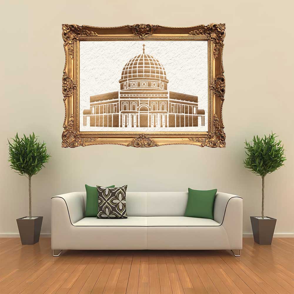 Masjid e Aqsa Stencil for Wall, Wood & Fabric Art – Islamic Architecture Dome Design – ID# 810 - Image 6
