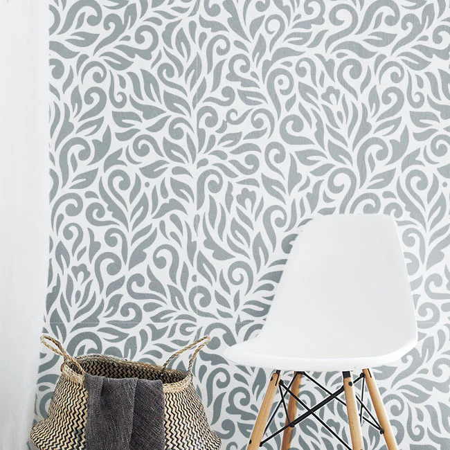Messy Floral Reusable Stencil for Canvas and wall painting.ID#61 - Image 3