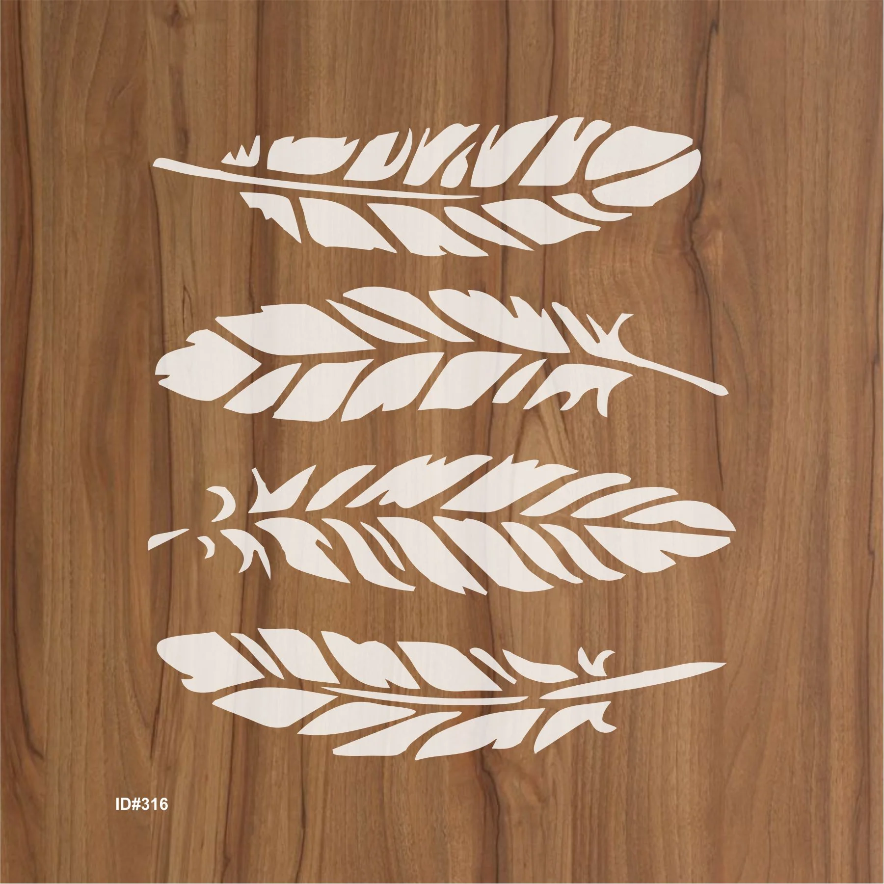 Modren leaves Reusable Stencil For Canvas And Wall Painting.lD #316 - Image 2