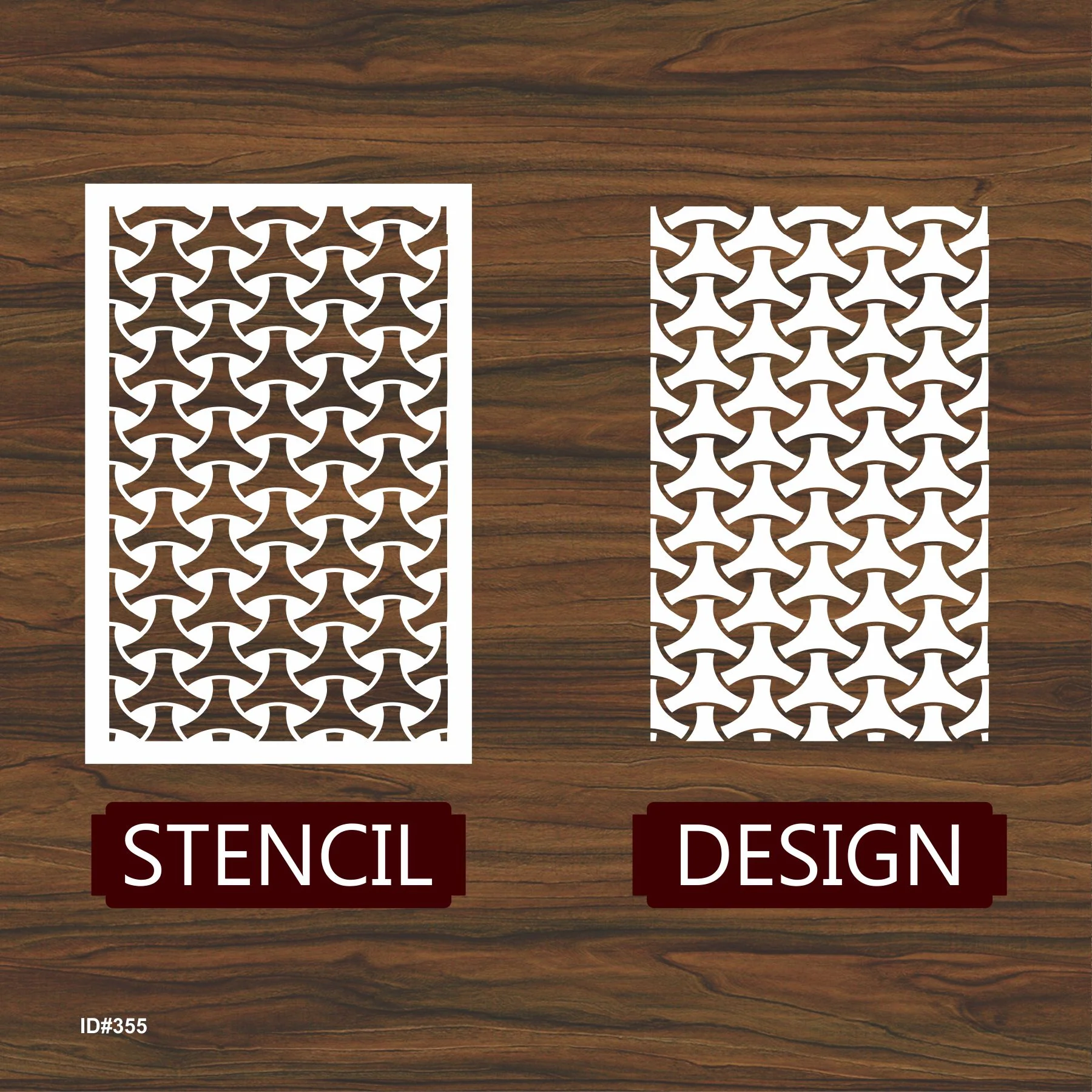 Monochrome Trignlgle Geomatric Pattren Setncil Reusable Stencil For Canvas And Wall Painting.ID #355 - Image 3