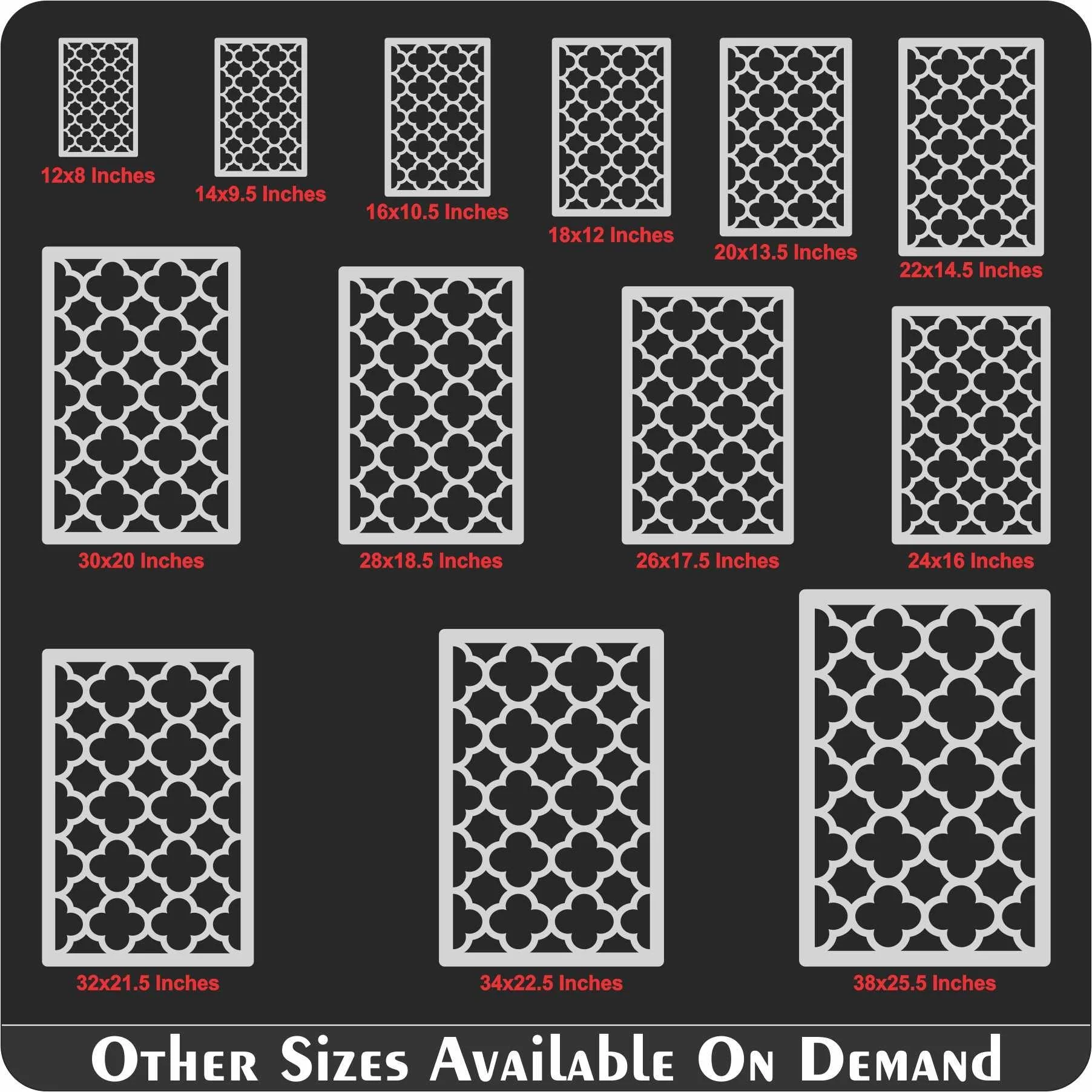 Moroccan Fabric Reusable Stencil For Canvas And Wall Painting.ID#208A - Image 6