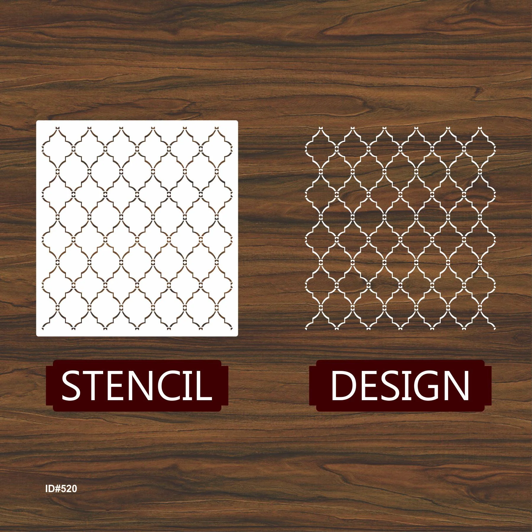 Moroccan Line Pattern Stencil for Painting on Wood, Canvas, Paper, Fabric, Floor, Wall. ID #520 - Image 3