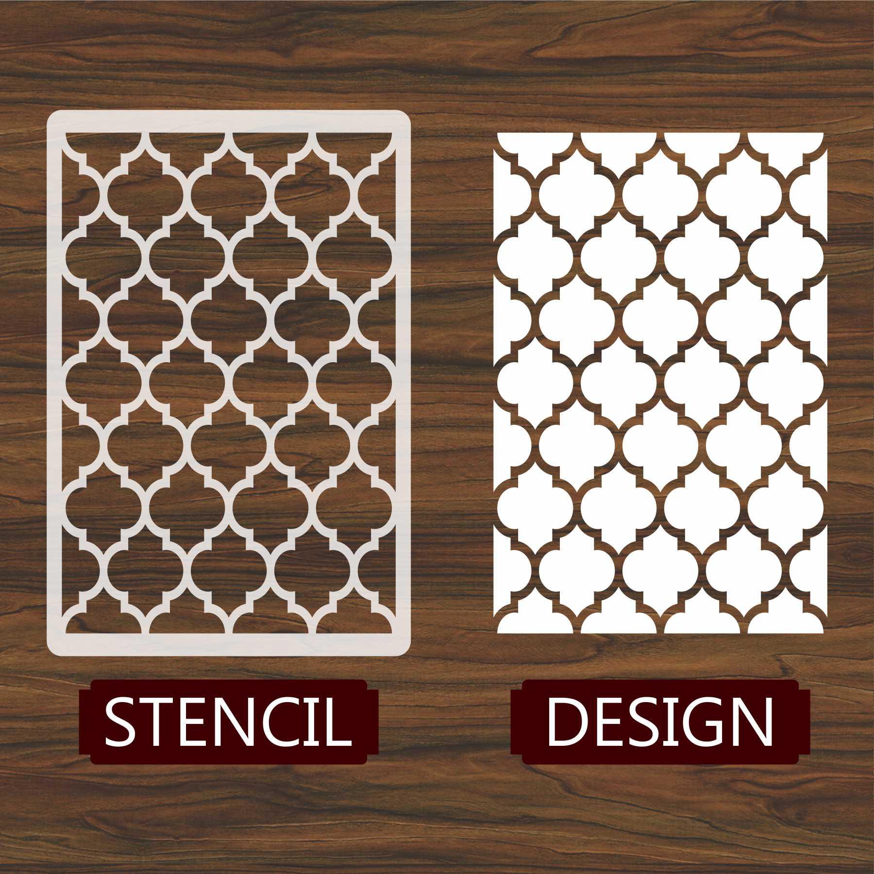 Moroccan Pattern Moroccan Fabric Reusable Stencil For Canvas And Wall Painting.ID#208G - Image 4