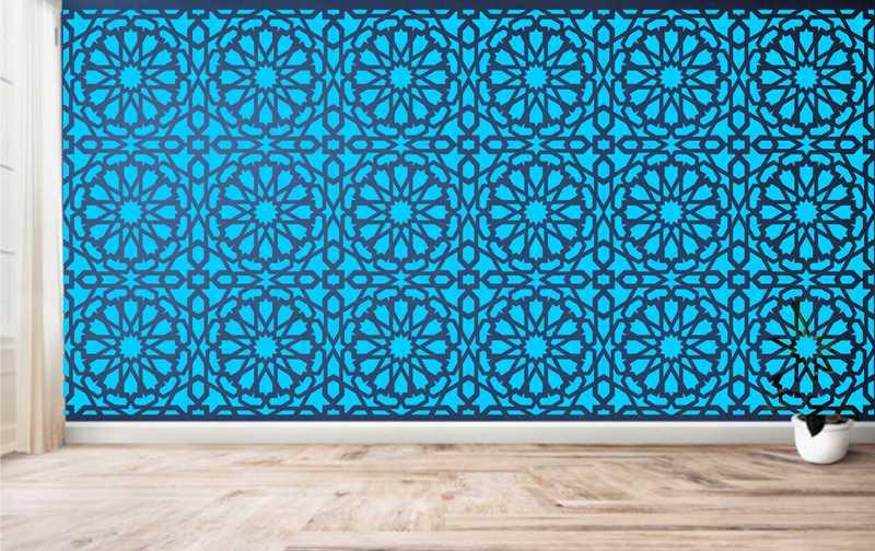 Geometric islamic Pattern Reusable Stencil For Canvas And Wall Painting.ID#194 - Image 7