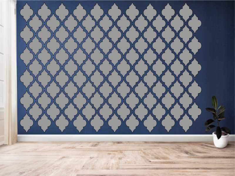 Moroccan Pattern Reusable Stencil For Canvas And Wall Painting.ID#237 - Image 10