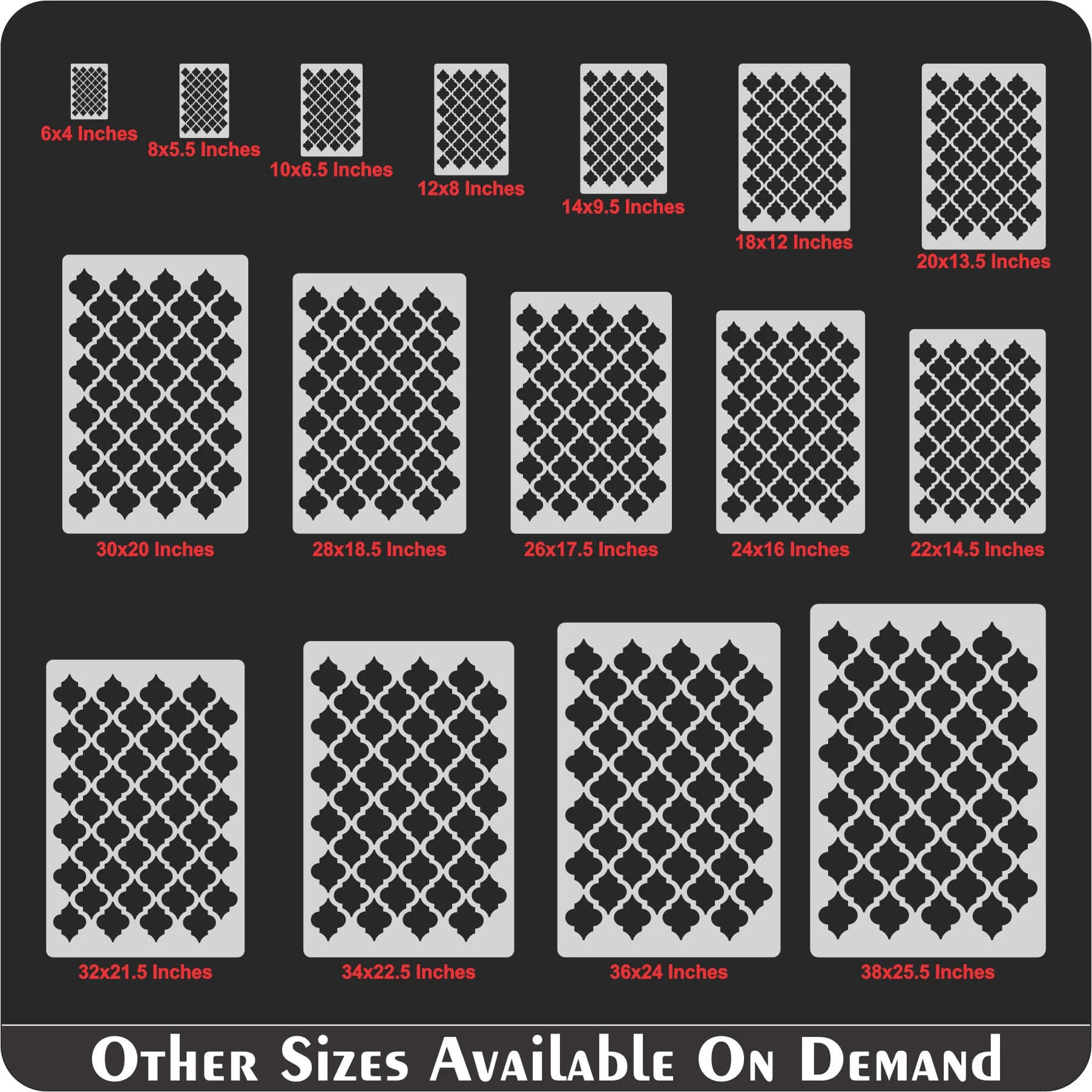 Moroccan Pattern Reusable Stencil For Canvas And Wall Painting.ID#237 - Image 13