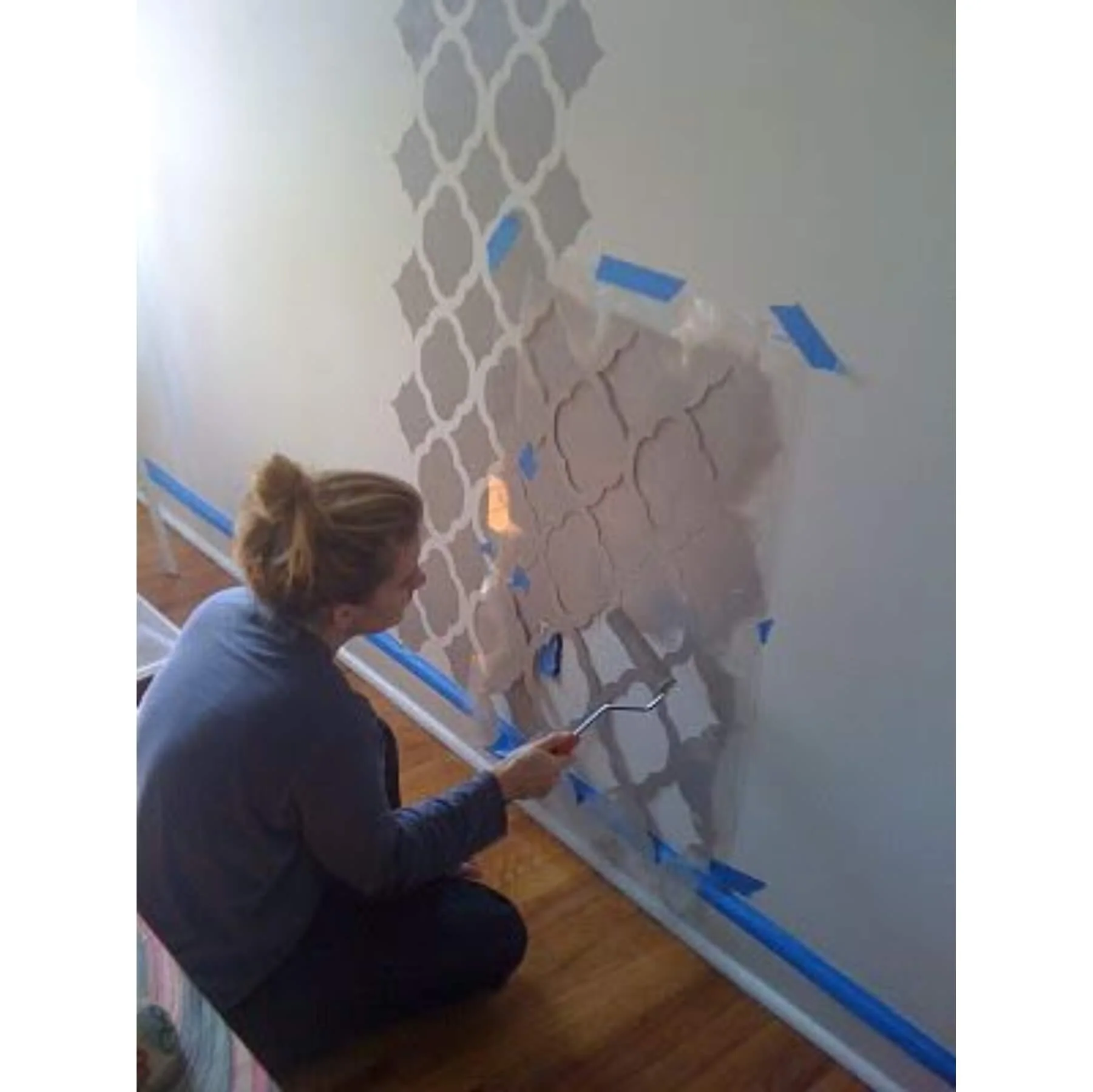 Moroccan Pattern Reusable Stencil For Canvas And Wall Painting.ID#237 - Image 5