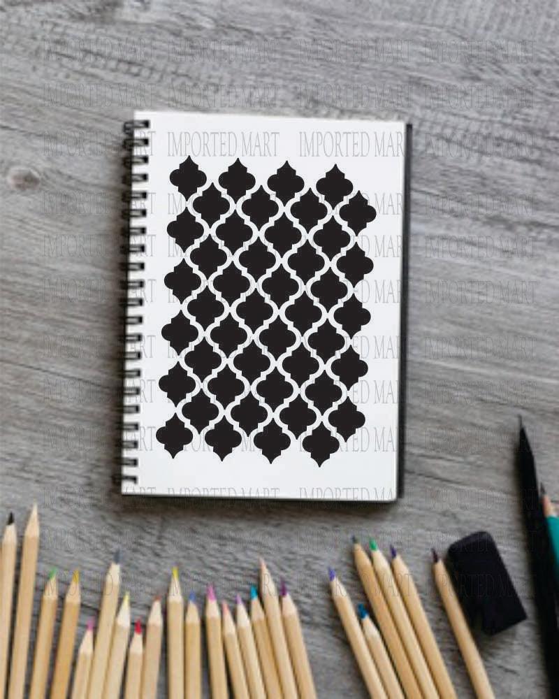 Moroccan Pattern Reusable Stencil For Canvas And Wall Painting.ID#237 - Image 9