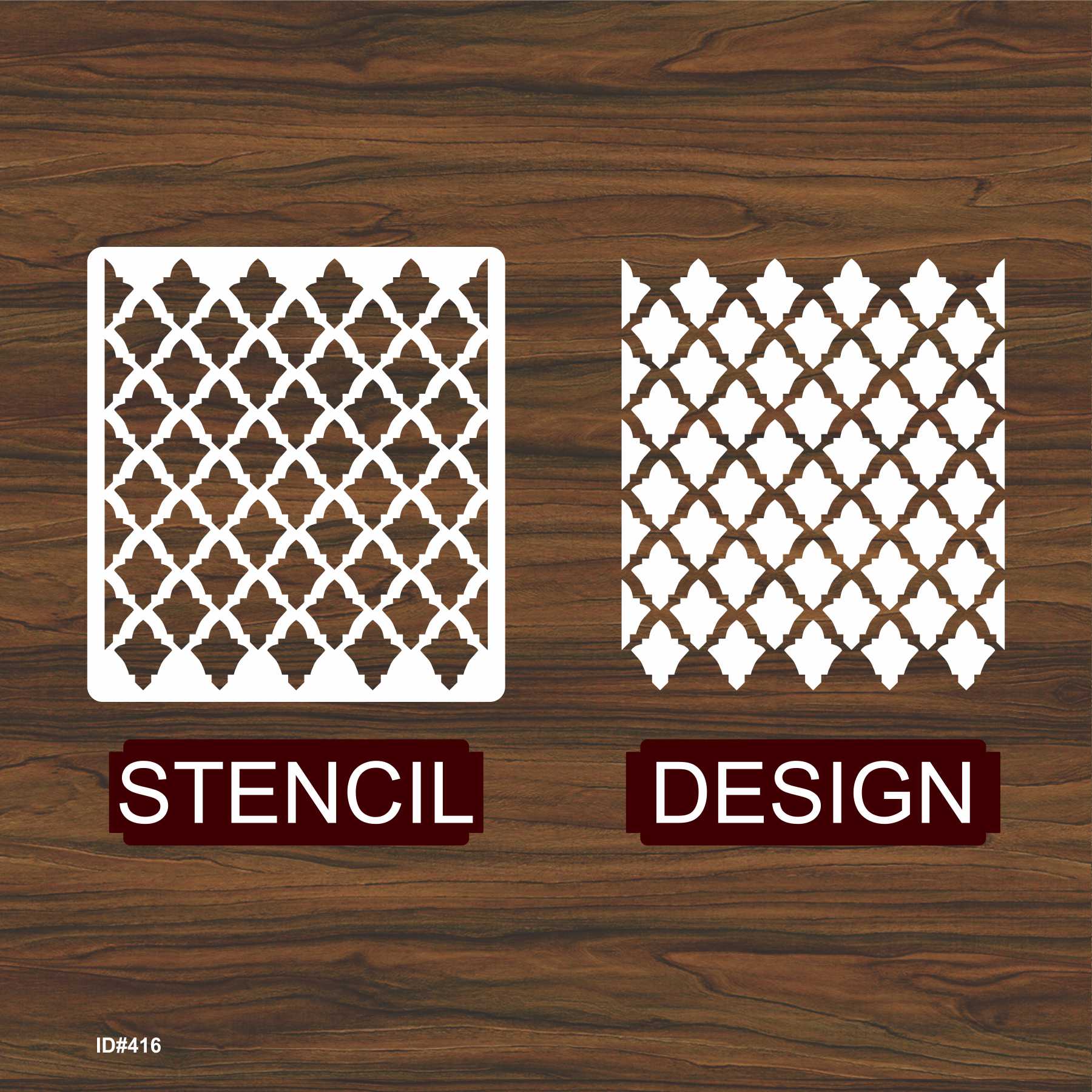 Moroccan Seamless Pattren Reusable Stencil For Canvas And Wall Painting.ID# 416 - Image 4