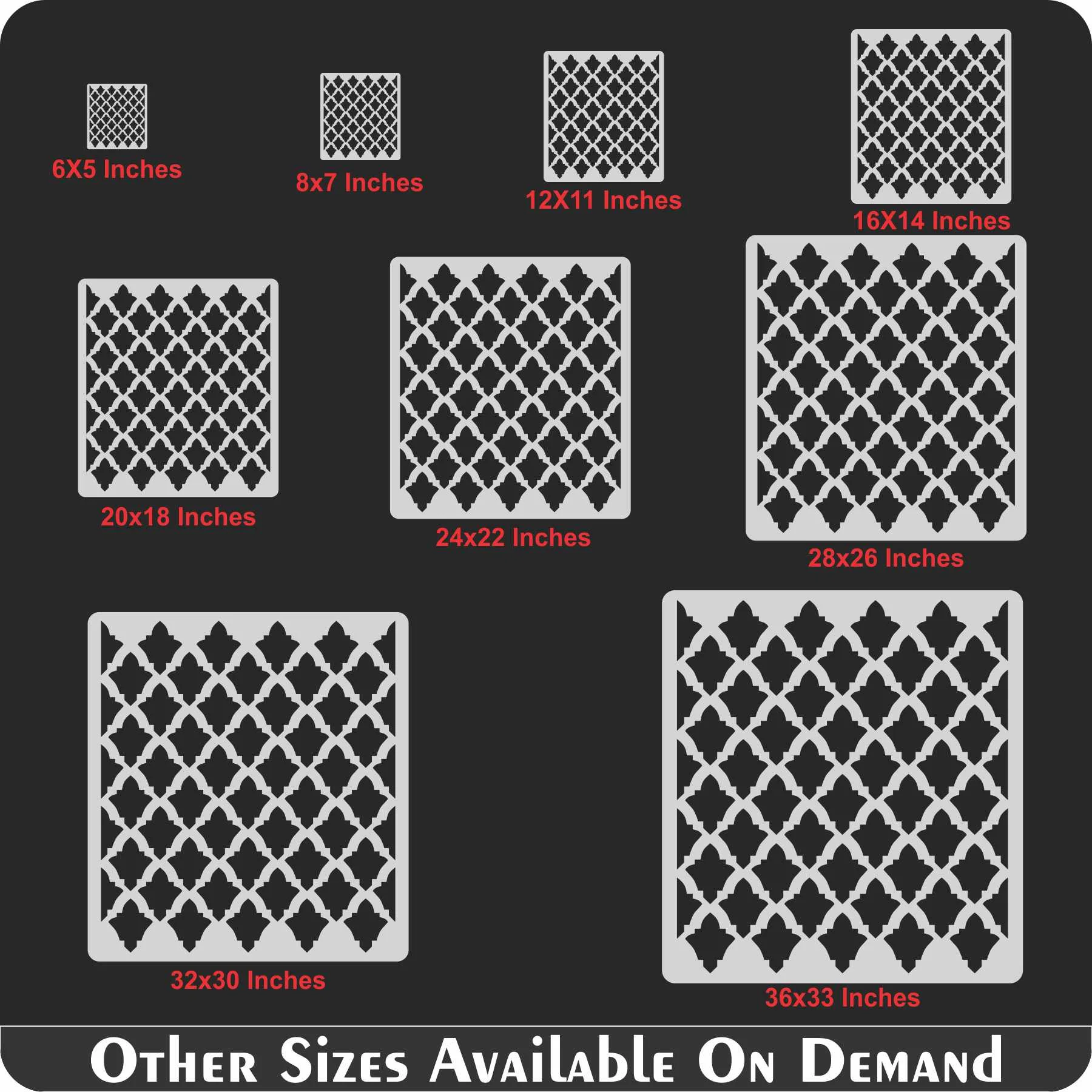 Moroccan Seamless Pattren Reusable Stencil For Canvas And Wall Painting.ID# 416 - Image 9