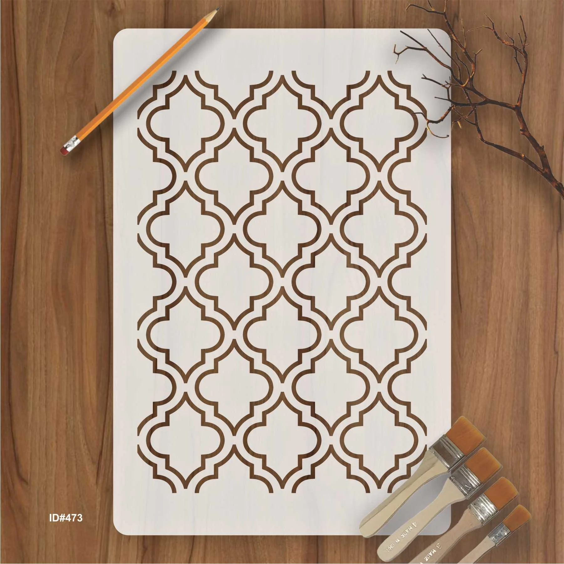 Moroccan Trellis Reusable Stencil For Canvas And Wall Painting.ID #473