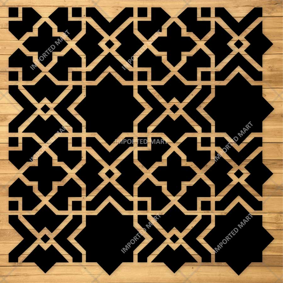 Moroccan Zellige Tile Stencil for Wall, Floor, Wood & Furniture Decor – Islamic Geometric Pattern – ID# 766 - Image 3